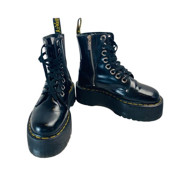 Dr. Martens Shoes - DR MARTENS Jadon Max Boot Women's Platform Black Buttero Size 7